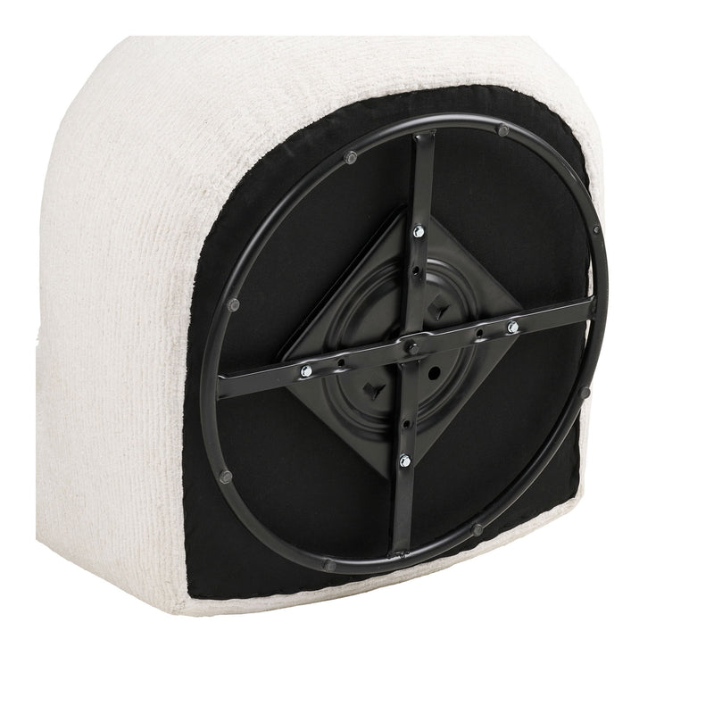 House Nordic – Milo Loungestol med drejefunktion, Off-White – 67×74×70 cm