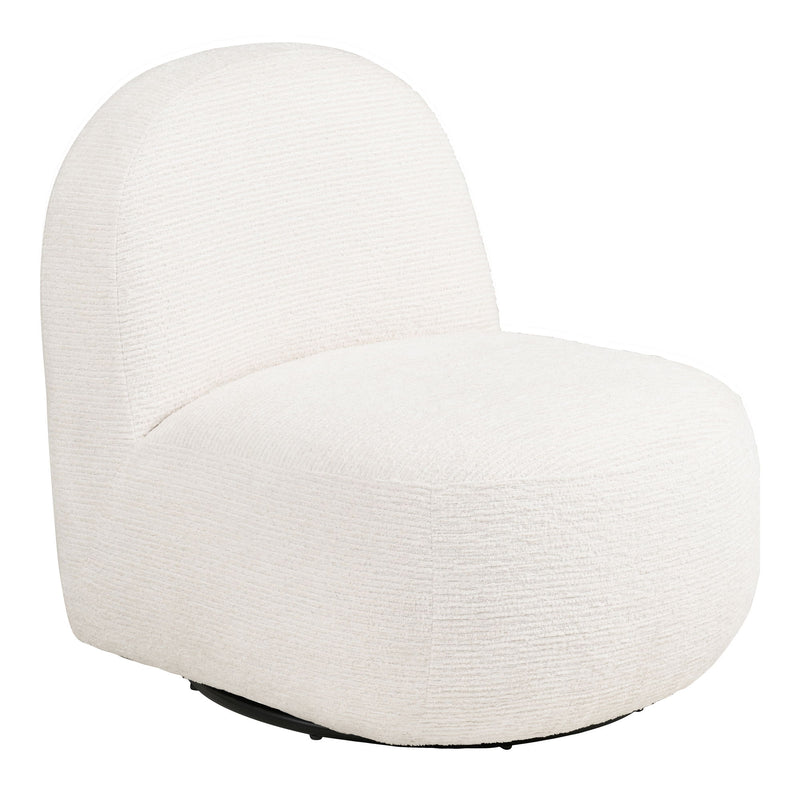 House Nordic – Milo Loungestol med drejefunktion, Off-White – 67×74×70 cm