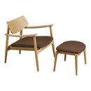 House Nordic – Olvera Loungestol & Fodskammel, Natur/Brun