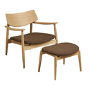 House Nordic – Olvera Loungestol & Fodskammel, Natur/Brun