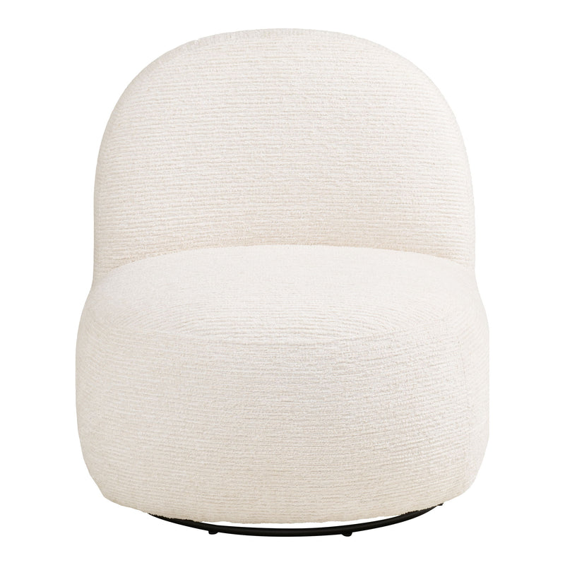 House Nordic – Milo Loungestol & Puf med drejefunktion – Off-White – 67×74×70 cm