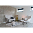 House Nordic - Glasgow sæt – loungestol & fodskammel, hvid