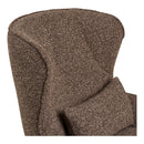 Blenheim Loungestol med drejefod, brun, bronzefarvet ben