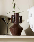 Nordal - RUDIS vase – mørkebrun – Ø13,5 × H20,5 cm