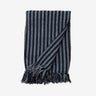 Nordal - NOX plaid – blå/grå stribet – 125 × 150 cm