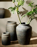 Nordal - LERON krukke/vase, L – grå – Ø35,5 × H44 cm