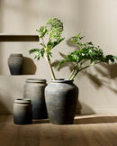 Nordal - KAVO krukke/vase, L – sort/brun – Ø27 × H43 cm