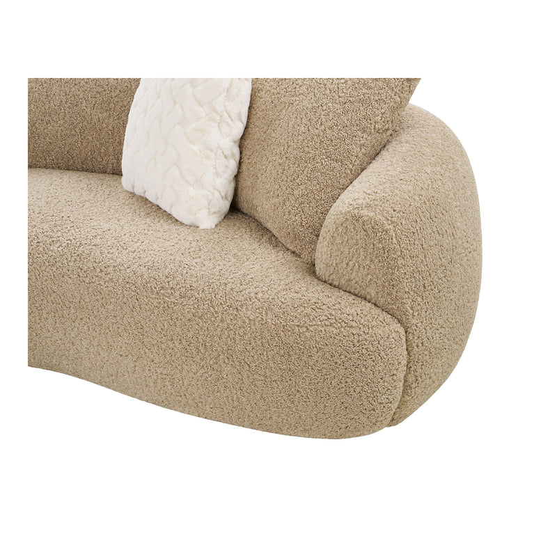 House Nordic – Dali Sofa med 4 puder i lysebrun bouclé