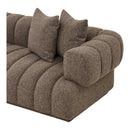 House Nordic - Aurora Loungesofa, Venstrevendt, Brun med 3 Puder - 293 x 104/160 x 68 cm