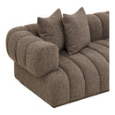 House Nordic - Aurora Loungesofa, Højrevendt, Brun med 3 Puder - 293 x 104/160 x 68 cm