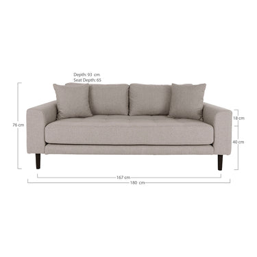 Lido 2,5 Personers Sofa fra House Nordic i stone - billede 2