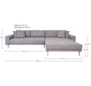 House Nordic - Lido Lounge Sofa lysegrå HN1040