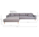 House Nordic - Lido Lounge Sofa Lysegrå HN1040