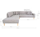 Lido Hjørnesofa Åben Ende fra House Nordic i lysegrå - billede 4