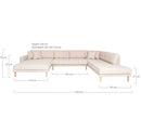 Lido U-Sofa Open End fra House Nordic i sand - billede 3