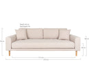 Lido 3 Personers Sofa fra House Nordic i sand - billede 5