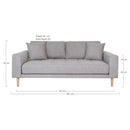 Lido 2,5 Personers Sofa fra House Nordic i lysegrå - billede 4