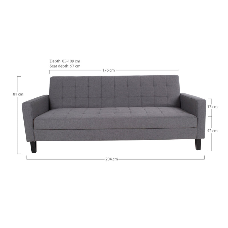 House Nordic - Milton Sovesofa, mørkegrå m. opbevaring