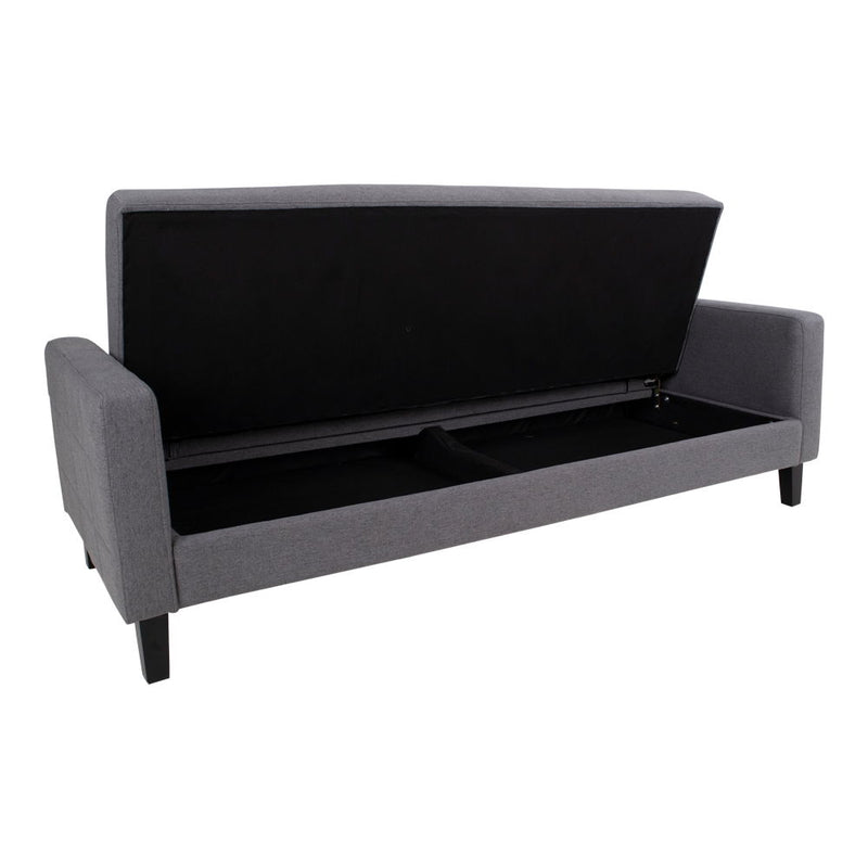 House Nordic - Milton Sovesofa, mørkegrå m. opbevaring