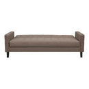 House Nordic – Milton Sovesofa med opbevaring, Brun & Sorte ben, 85/109x204 cm