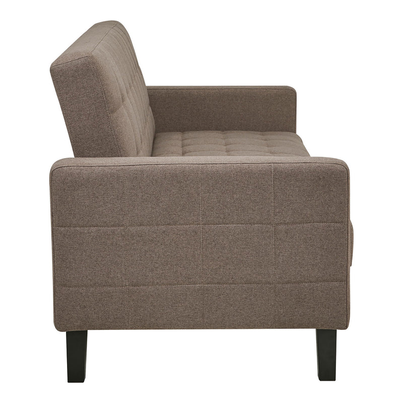 House Nordic – Milton Sovesofa med opbevaring, Brun & Sorte ben, 85/109x204 cm