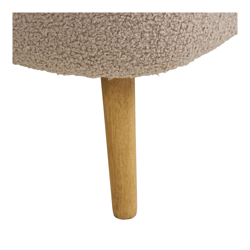 House Nordic - Harlow Bænk, m. opbevaring, bouclé, beige, 95x37x45 cm