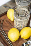 Ib Laursen - Sugerør 6 stk. og rensebørste, rustfrit stål