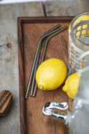 Ib Laursen - Sugerør 6 stk. og rensebørste, rustfrit stål