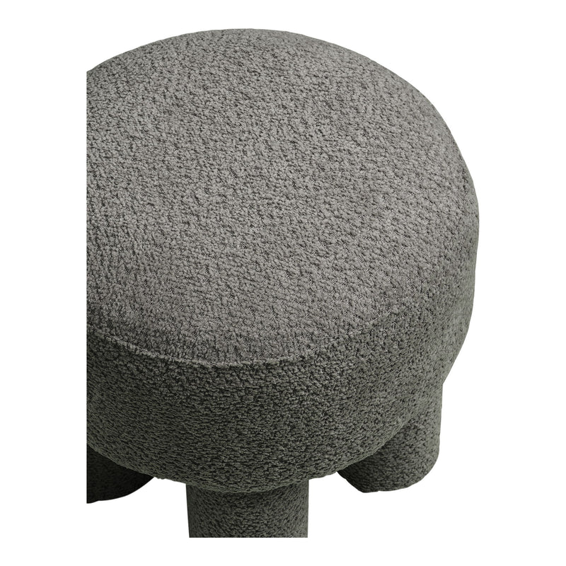 House Nordic - Canberra Puf – Koksgrå Chenille – Ø43 x 43 cm