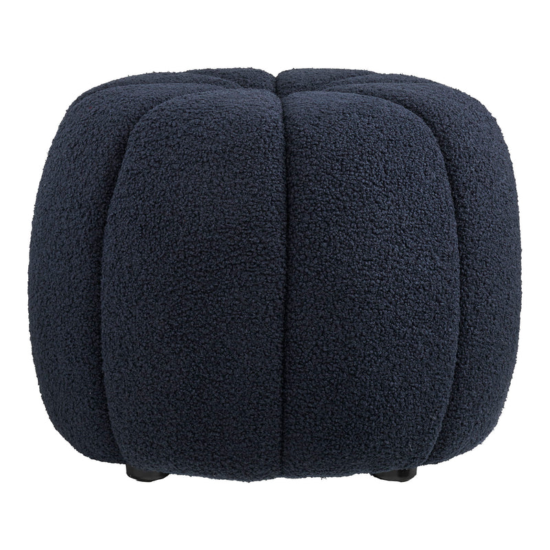 House Nordic - Paisley Puf – Marine Teddy – Ø48 x 38 cm