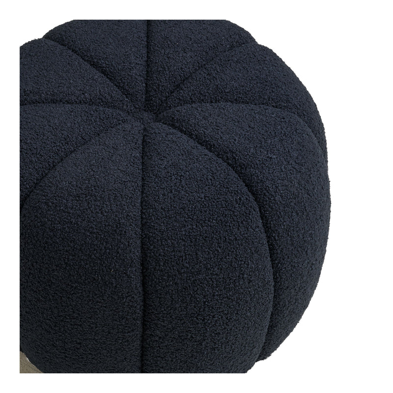 House Nordic - Paisley Puf – Marine Teddy – Ø48 x 38 cm