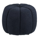 House Nordic - Paisley Puf – Marine Teddy – Ø48 x 38 cm