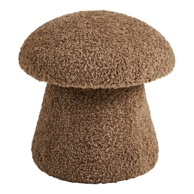 House Nordic - Enna puf – Brun imiteret pels – Ø45×H45 cm