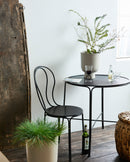 Nordal - OLIVO havebord, ø75 – sort – Ø75 × H74 cm