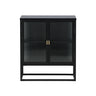 Venture Home - Garis Vitrineskab, sort, 70x80x40cm, - Bolig og Haven