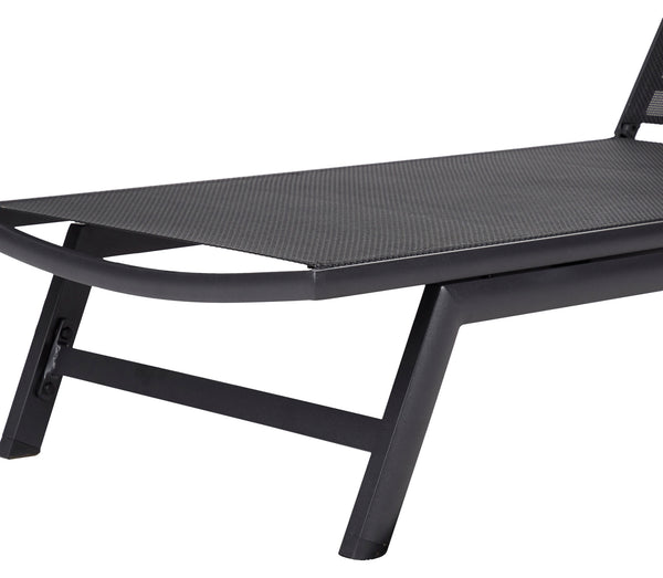 OUTFIT - Solvogn i sort alu, 200/179×63x30/98 cm