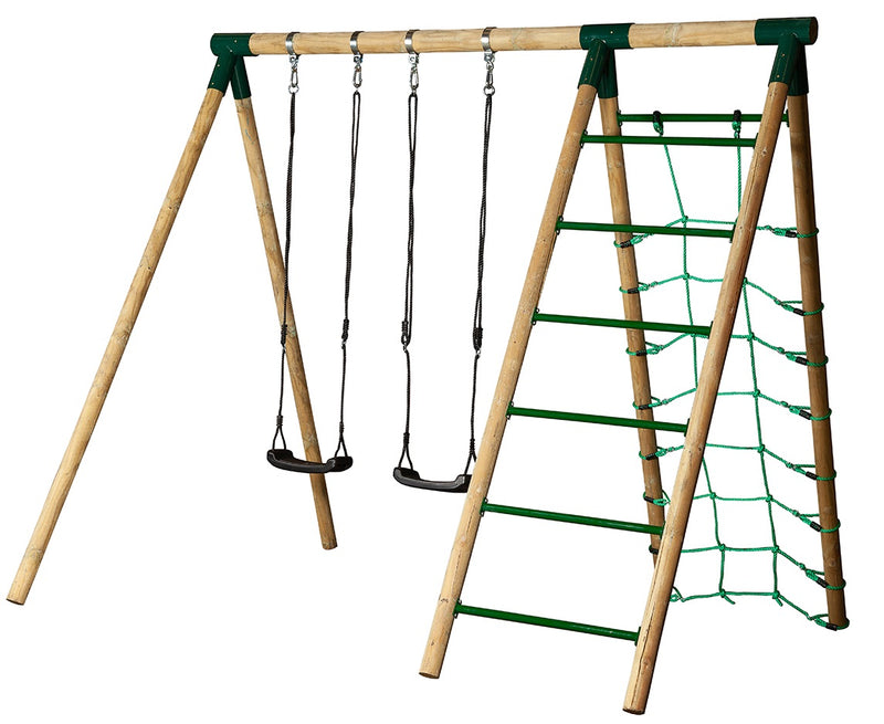 Hörby Bruk - Active High, Højt Gyngestativ med klatrenet+ stige, 2,5 m