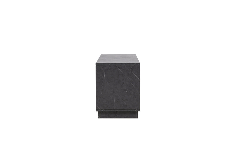 Venture Home - Girona TV-bænk – Sort / Sort melamin – 180×40×50 cm