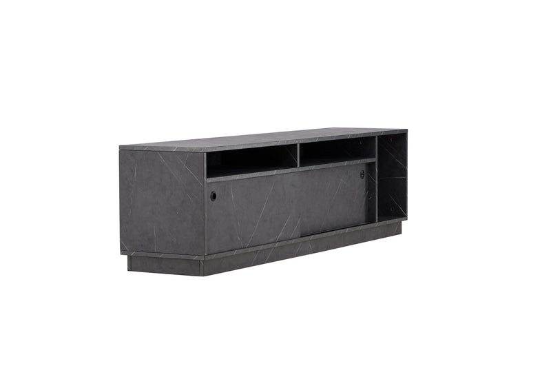 Venture Home - Girona TV-bænk – Sort / Sort melamin – 180×40×50 cm