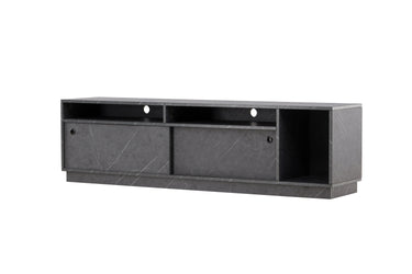 Venture Home - Girona TV-bænk – Sort / Sort melamin – 180×40×50 cm - Bolig og Haven