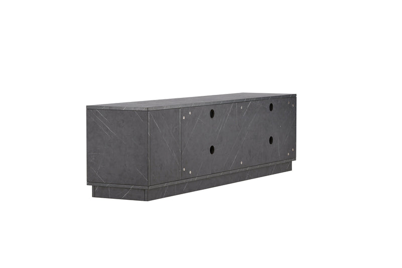 Venture Home - Girona TV-bænk – Sort / Sort melamin – 180×40×50 cm