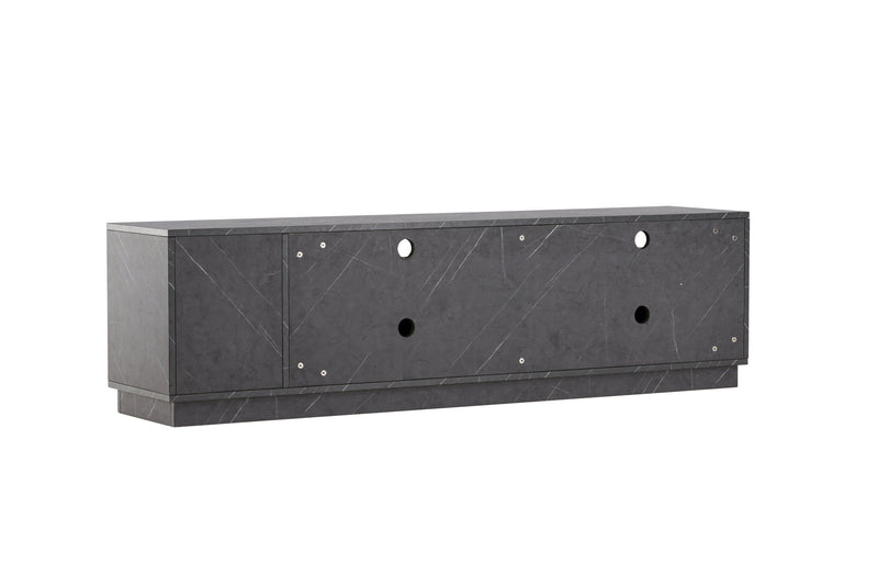 Venture Home - Girona TV-bænk – Sort / Sort melamin – 180×40×50 cm