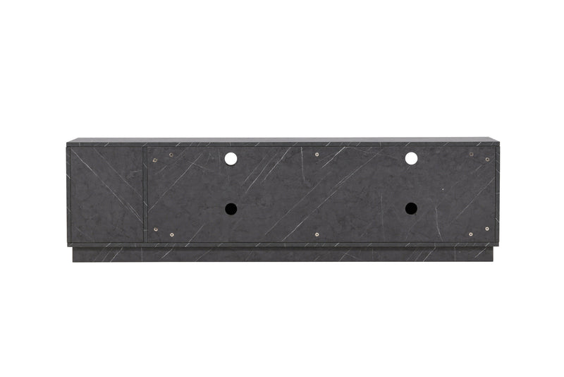 Venture Home - Girona TV-bænk – Sort / Sort melamin – 180×40×50 cm