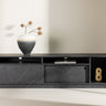 Venture Home - Girona TV-bænk – Sort / Sort melamin – 180×40×50 cm - Bolig og Haven