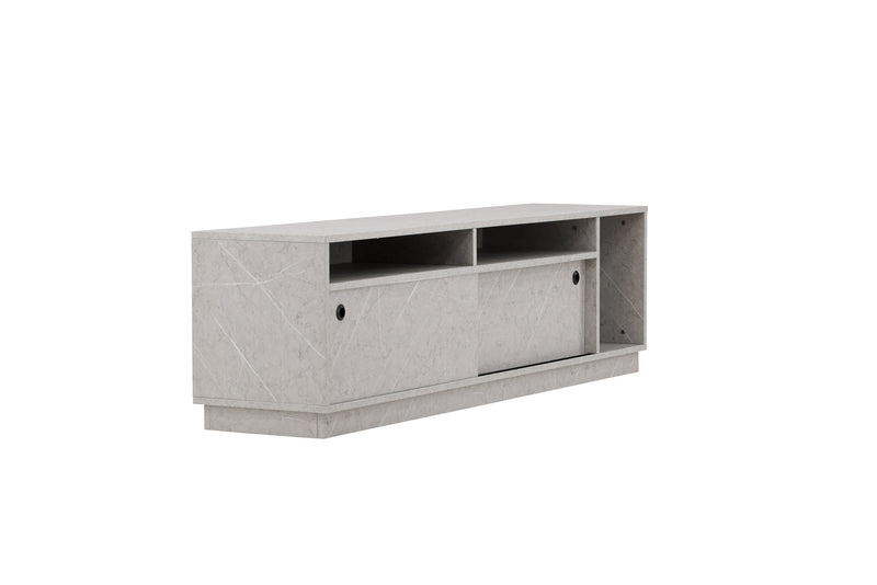 Venture Home Girona TV-bænk – Grå betonlook / Grå melamin – 180×40×50 cm