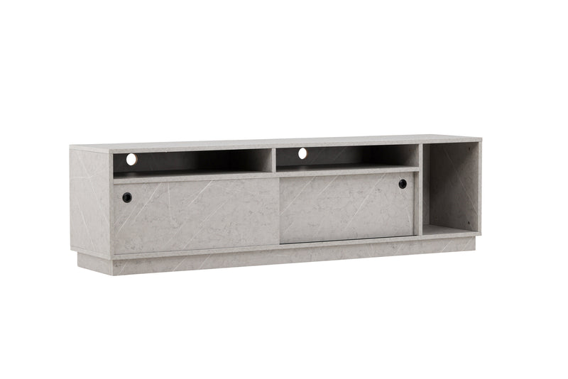 Venture Home Girona TV-bænk – Grå betonlook / Grå melamin – 180×40×50 cm