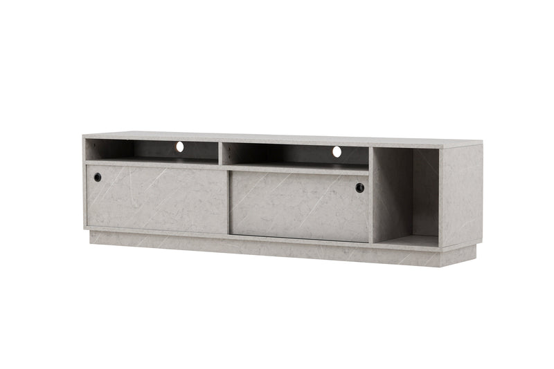 Venture Home Girona TV-bænk – Grå betonlook / Grå melamin – 180×40×50 cm