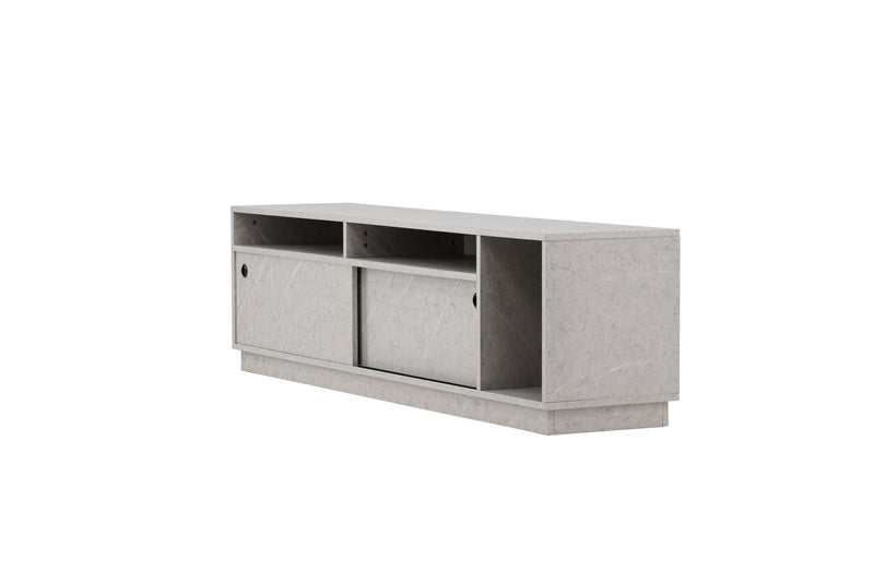 Venture Home Girona TV-bænk – Grå betonlook / Grå melamin – 180×40×50 cm
