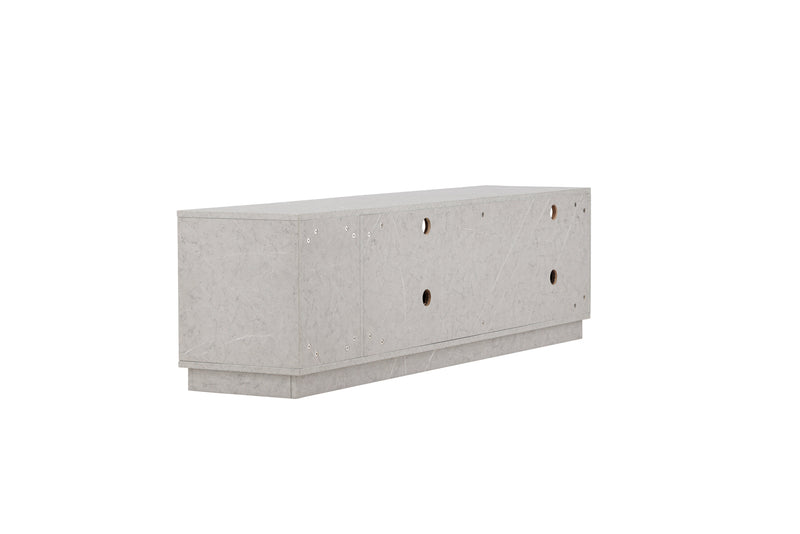 Venture Home Girona TV-bænk – Grå betonlook / Grå melamin – 180×40×50 cm
