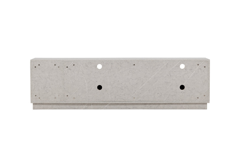 Venture Home Girona TV-bænk – Grå betonlook / Grå melamin – 180×40×50 cm